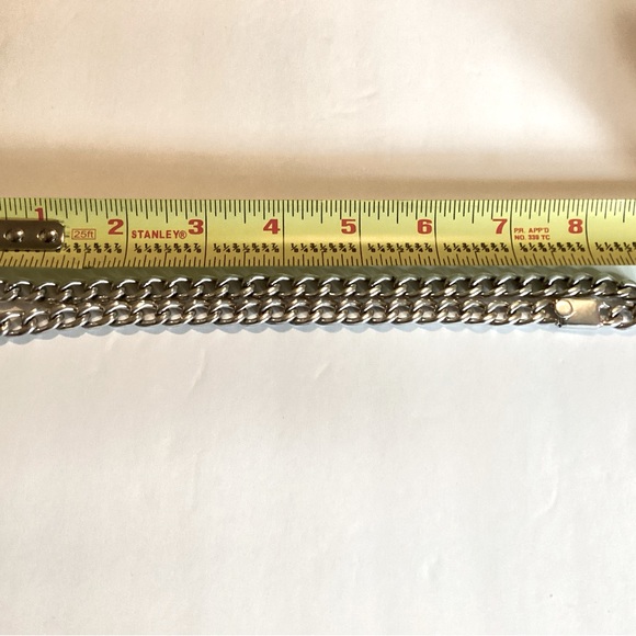 VTG Stamped Sterling Silver 925 - ITALY Curb Link Chain 18" Necklace - Picture 7 of 9